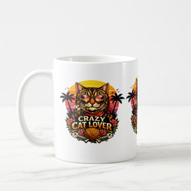 Cat Lover Vibes – Cute Cat Design . Kaffeetasse (Links)