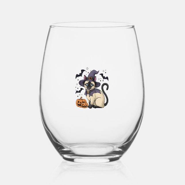Cat Lover Weinglas Ohne Stiel (Vorderseite)