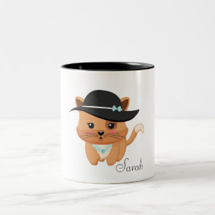 Cat Lover Zweifarbige Tasse