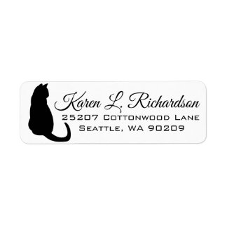 Cat Lover's dramatische Black Cat Silhouette-Adres