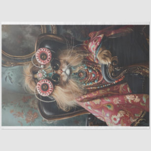 Cat Lovers Hippie Style Decoupage Seidenpapier