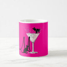 Cat Lovers Hot Pink Monogram Modern