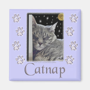 Cat Lover's Lila Pfoten "Catnap" Magnet