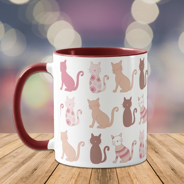 Cat Lovers Pattern Tasse (Von Creator hochgeladen)