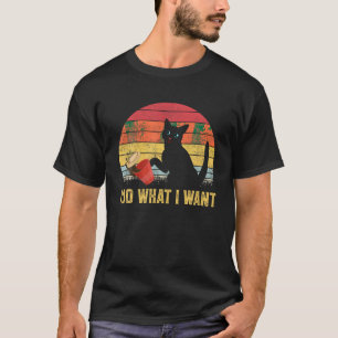 Cat Lovers Retro Vintag Ich tue, was ich Shirt Fu 