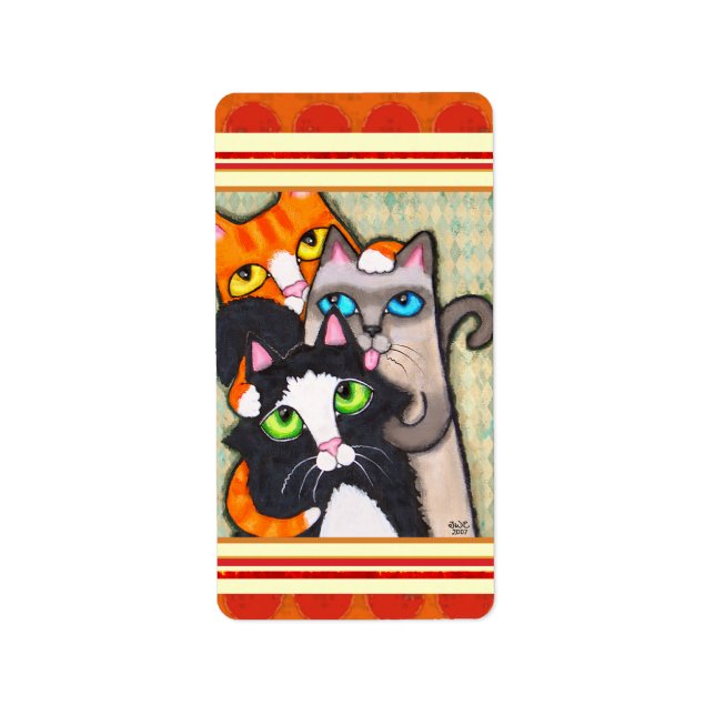 Cat Lover's Sticker / Labels Adressaufkleber (Vorne)