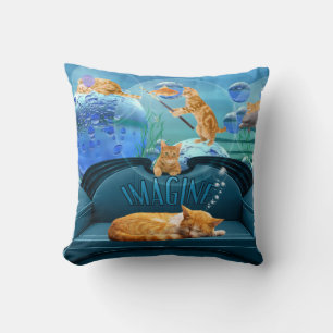 Cat Lover's Tabby Dreams Fantasy Kissen