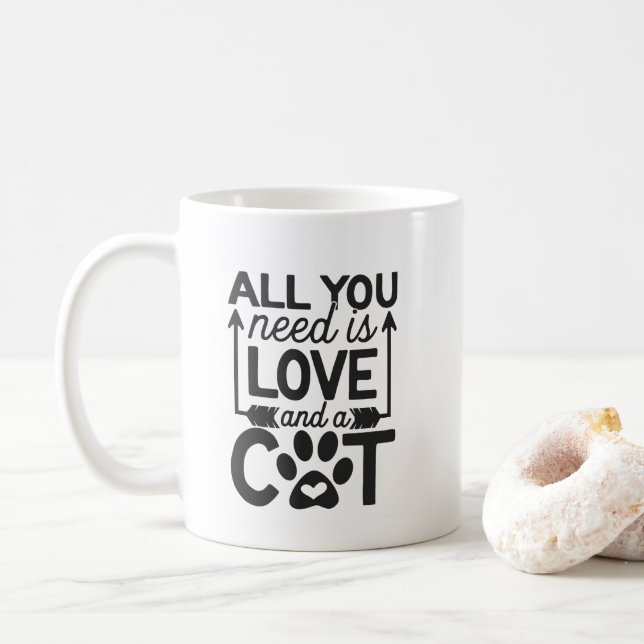 Cat Lovers Tasse mit Redewendungen (Mit Donut)