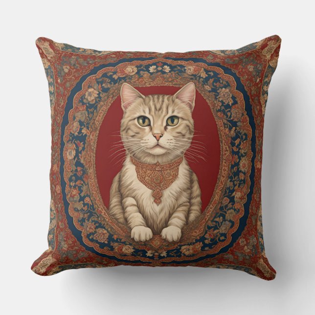 Cat Lover's Throw Kissen (Vorderseite)