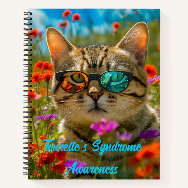 Cat Lover's Tourette's Syndrome Notebook Notizbuch (Vorderseite)