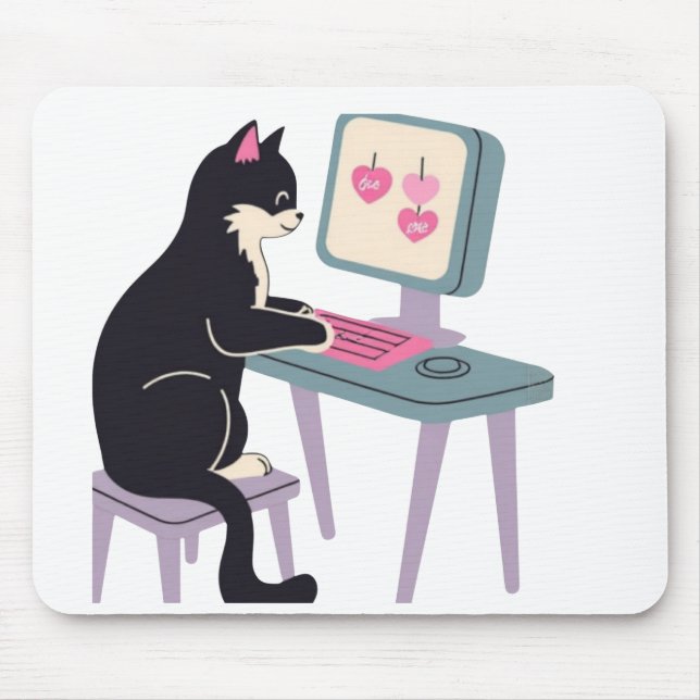 Cat lovers Tuxedo cat Mouse pad  Mousepad (Vorne)