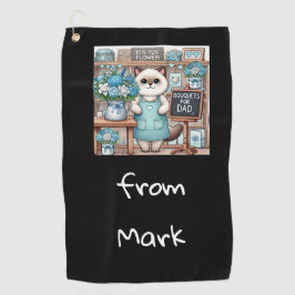 Cat Lovers Vatertag Wünsche für Katzen-Vater Golfhandtuch