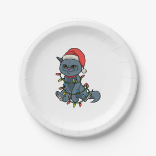 Cat Lovers Weihnachtsgeschenk Kitten Weihnachten W Pappteller