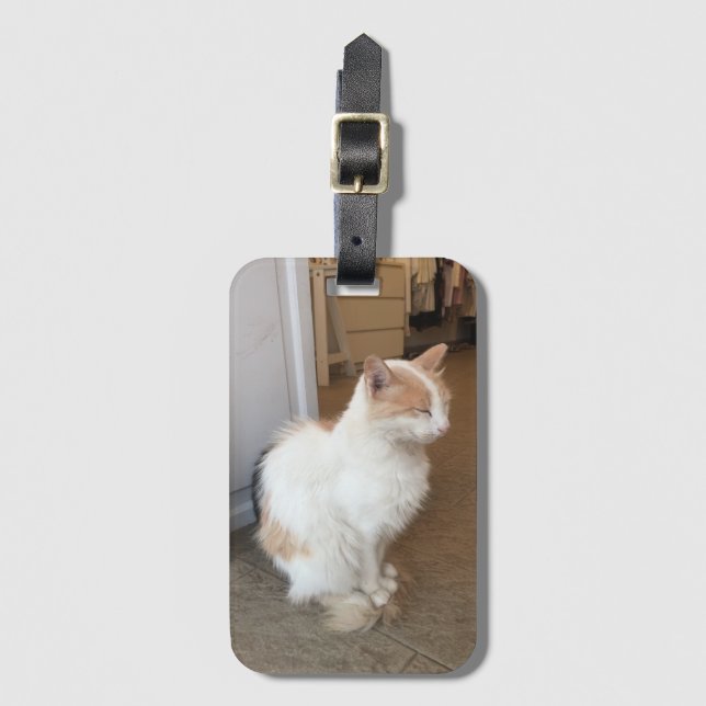 Cat Luggage Tag Gepäckanhänger (Vorderseite Vertikal)