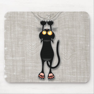 Cat lustige Charakter Scratching Fabric Mouse Pad Mousepad