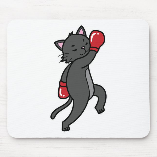 Cat macht Boxing Mousepad (Vorne)