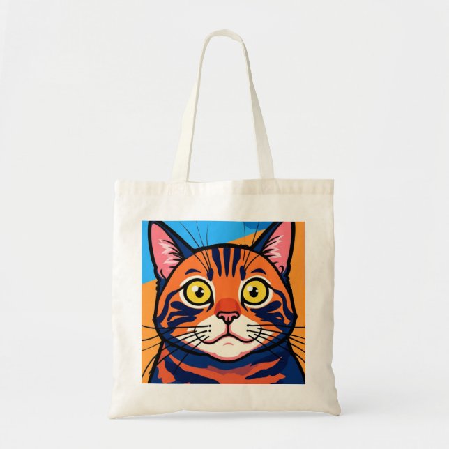 Cat, Mackerel, Domestic cat Tragetasche (Vorne)