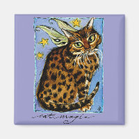 Cat Magic Fantasy Ocicat Magnet