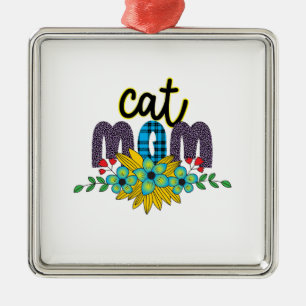 Cat Mama Blume Ornament Aus Metall