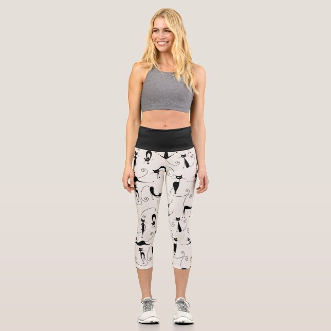 Cat Mama Capri Leggings (Vorderseite)