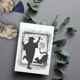 Cat Mama Chic Minimalistisch Funny Uni-Abschluss Karte