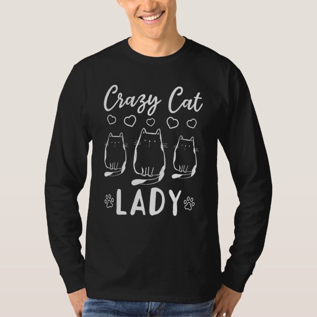 Cat Mama Cute Cat   Crazy Cat Lady T-Shirt (Vorderseite)