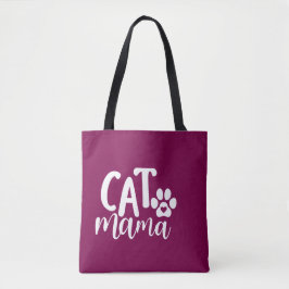 Cat Mama Cute Paw Print Typography Design