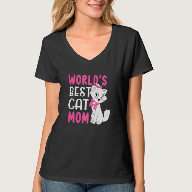 Cat Mama Design T-Shirt (Vorderseite)