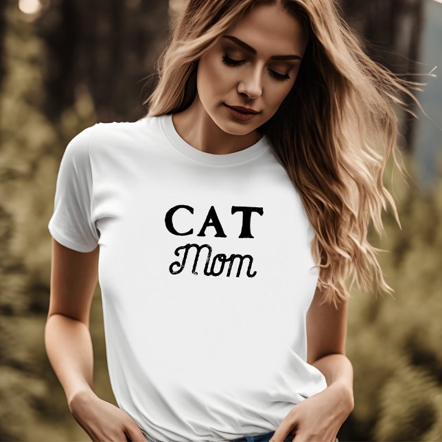 Cat-Mama | Einfache Niedliche Retro Script Besitze T-Shirt (Von Creator hochgeladen)