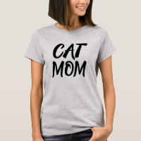 CAT-MAMA EINFACHER SCRIPT-T - SHIRT