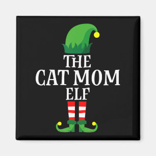 Cat Mama Elf Women Girls Apparel Fun Christmas Mat Magnet