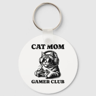 Cat Mama Gamer Club Videospiele Chat Player Women Schlüsselanhänger