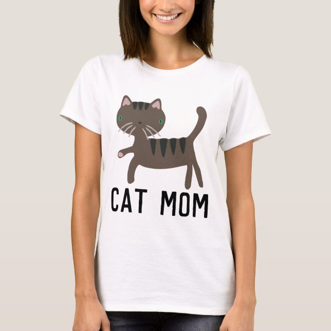 CAT-MAMA, Graue CAT-T - Shirt (Vorderseite)