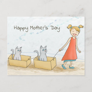 Cat Mama Happy Mother Day Postkarte