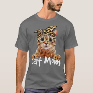 Cat Mama Happy Mütter Day for Cat Leopard Liebhabe T-Shirt