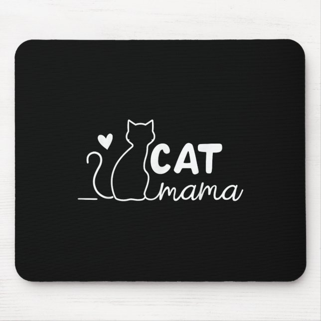 Cat Mama I Liebe Cat Cat Cat Mama Great Cli Ideal  Mousepad (Vorne)