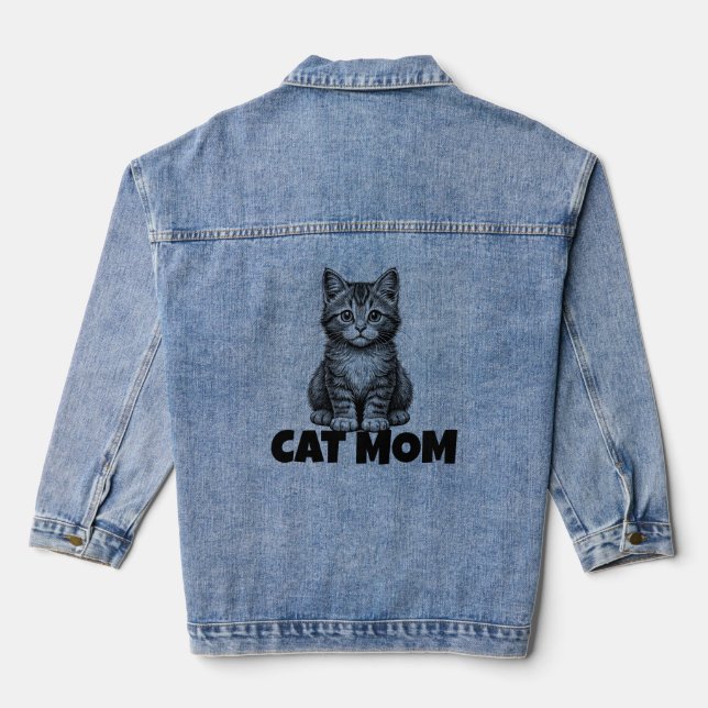 CAT-MAMA KITTEN DENIM JEAN JACKET JEANSJACKE (Rückseite)