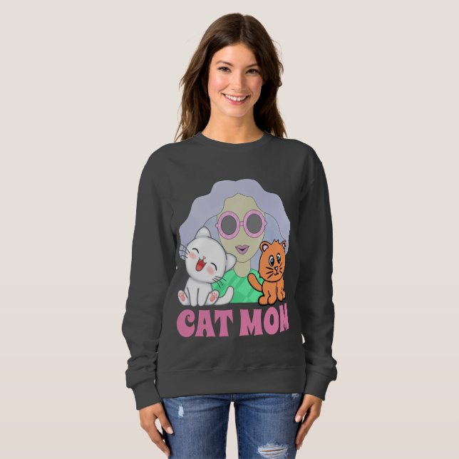 CAT-MAMA KUNST T - SHIRT UND SWEATSHIRTS VON FRAUE (Vorne ganz)