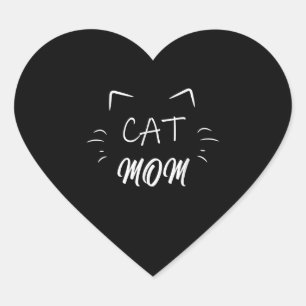 Cat Mama Lovers   Muttertagskatze   Pet Lover Cat Herz-Aufkleber
