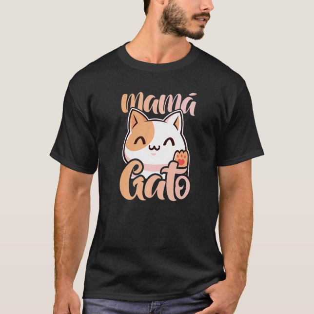 Cat Mama Mamá Gato T-Shirt (Vorderseite)