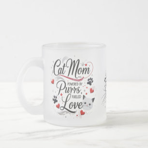 Cat Mama Mattiert Glass Tasse - Pfeifen, Beutel &
