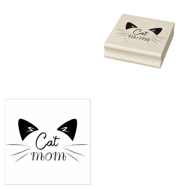 Cat Mama Mutter Lover Mama Kitty Niedlich Gewitter Gummistempel (Stempel)