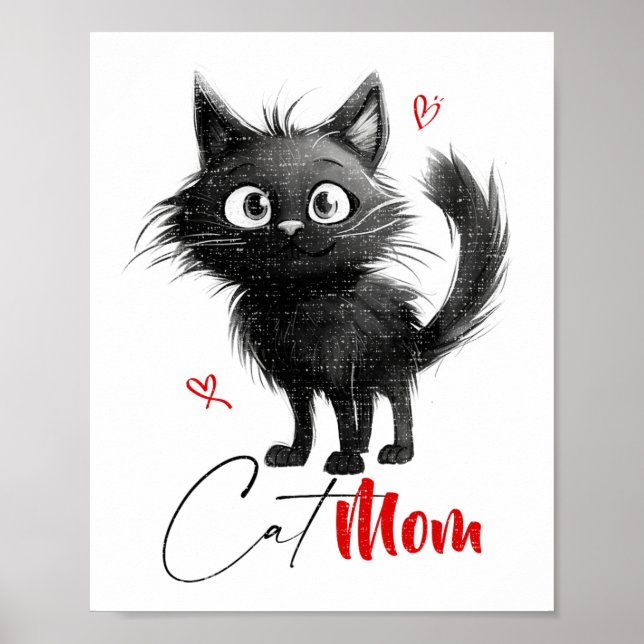 Cat Mama Mütter Tagesgeschenke Poster (Vorne)
