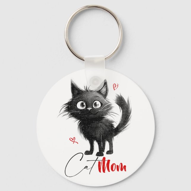 Cat Mama Mütter Tagesgeschenke Schlüsselanhänger (Vorderseite)