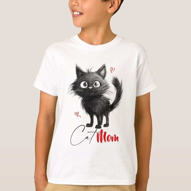 Cat Mama Mütter Tagesgeschenke T-Shirt (Vorderseite)