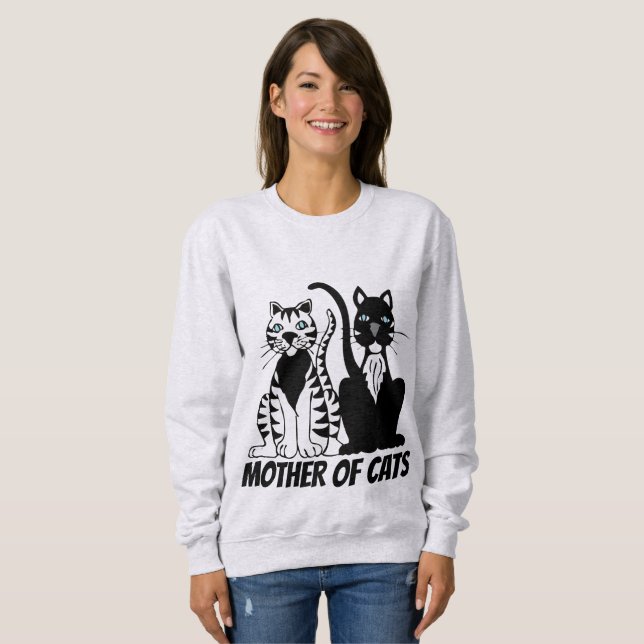 CAT-MAMA (MUTTER VON KATZEN) T - Shirt (Vorne ganz)