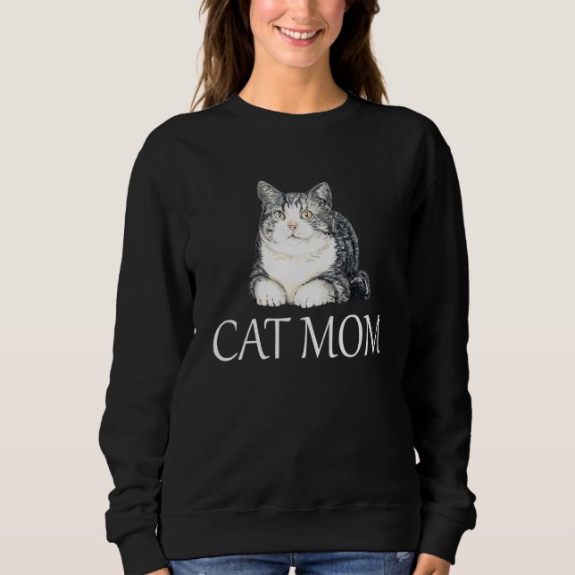 Cat Mama Niedlich Cat Women Sweatshirt (Vorderseite)