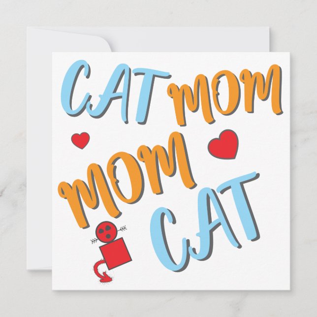 Cat Mama Niedlich Feline mit optionaler Personalis (Vorderseite)