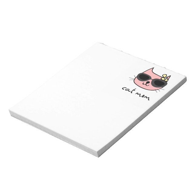 CAT-MAMA NIEDLICH NOTIZPAD NOTIZBLOCK (Rotiert)