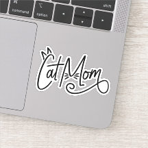 Cat Mama Notebook-Aufkleber